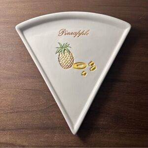 Pottery Barn Pizza Buono Triangle Shaped Plate Pineapple